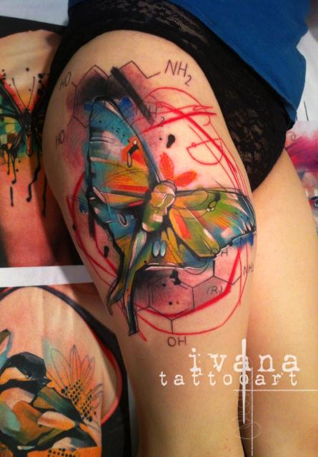 Ivana Tattoo Art - Watercolor Butterfly